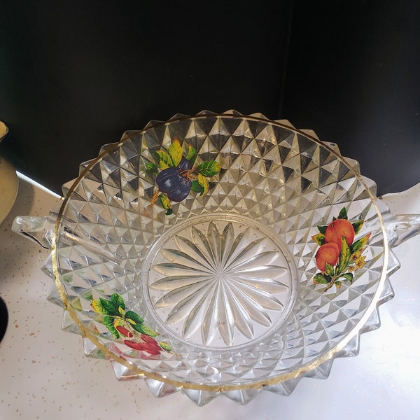 Hobnail Punch Bowl Etsy