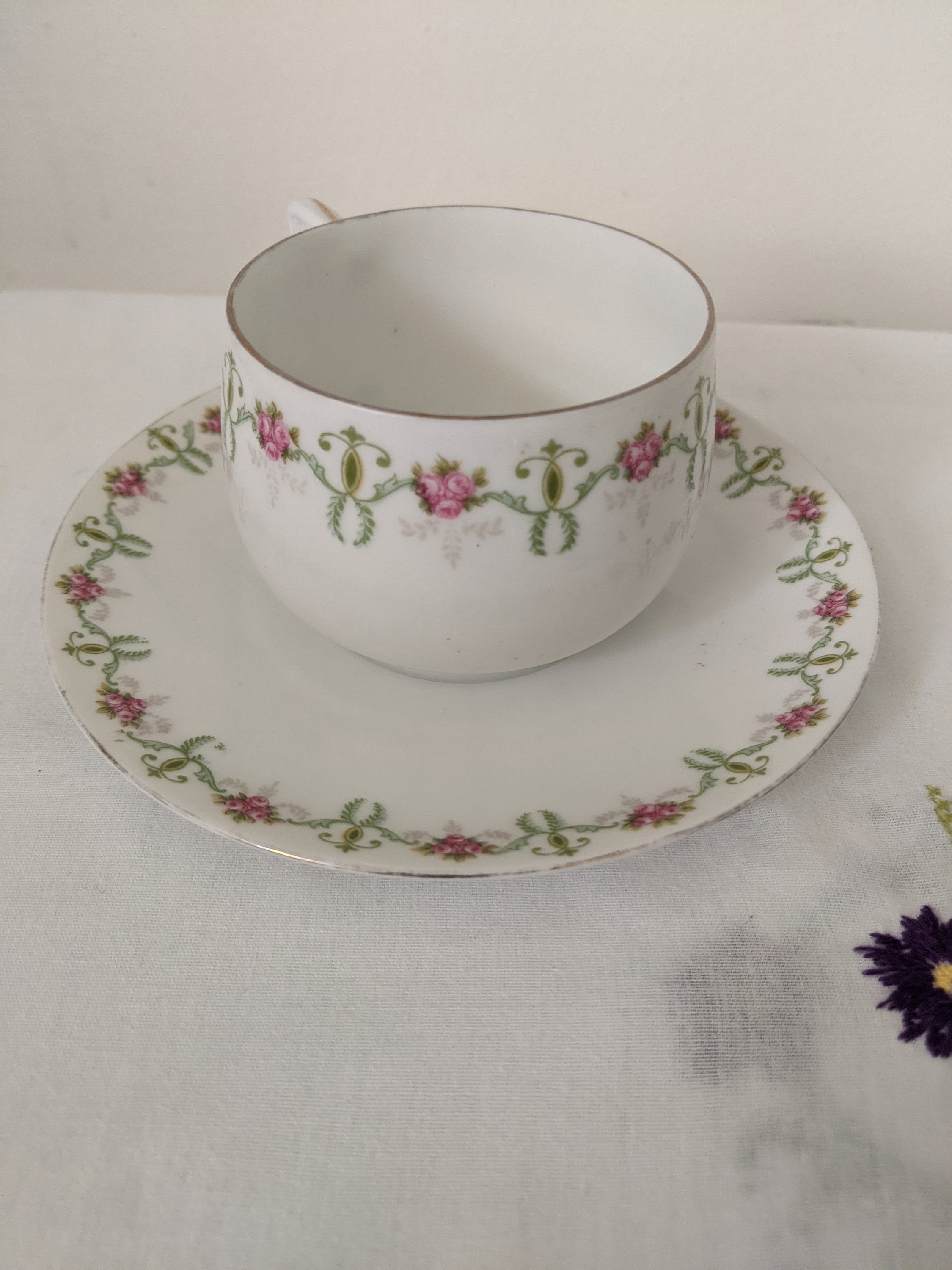 M Z Austria Vintage Tea Set Antique Tea Cup and Saucer | Etsy