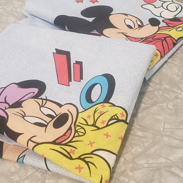 Pillow Cases Disney Two Kids Pillow Cases Mickey Mouse Pillow Covers Brighten Up Your Childs' Room with Mickey Mouse and Mini Mouse
