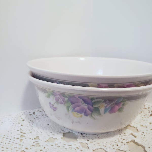 Two Melamine Bowls Tong Ya Melamine Ware No 306 Cereal Bowls Vintage Salad Bowls Vintage Dessert Bowls Melamine Bowls Set of Two 6x6 Inches