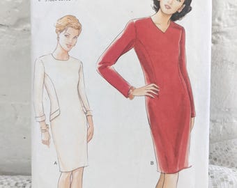 Vogue 9511 Dress Pattern: Fitted Knee-Length Design, Size 14-18