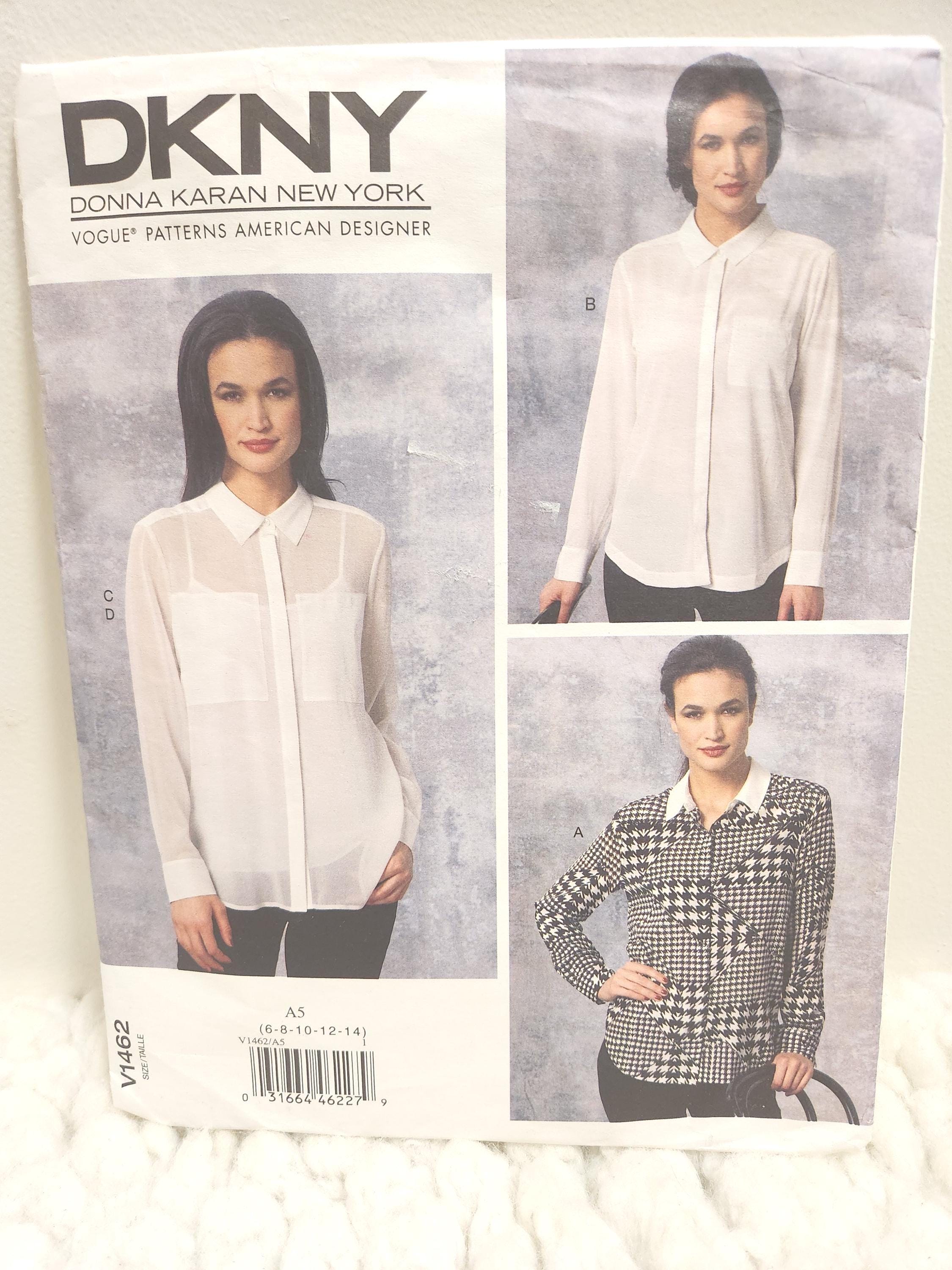 DKNY Donna Karan New York Blouse Sewing Pattern V1462 | Vogue 
