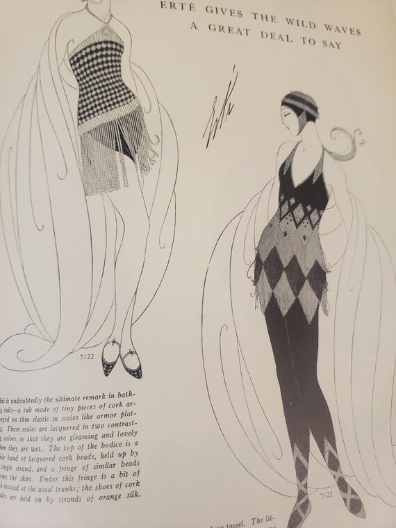Erte's Fashion Designs Book 218 Illustrations From Harpers