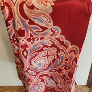 Foulard Tour De Cou Vintage En Soie - Marque Monique - 70x70 Cm - Ocre Orange