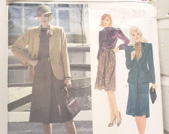 Vogue American Designer 2550 Joseph Picone Sewing Pattern: Jacket, Skirt & Blouse UNCUT