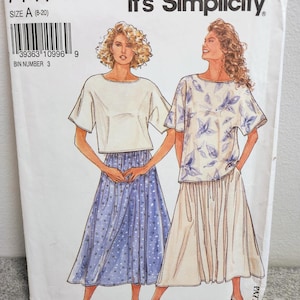 May include: A sewing pattern for a women's top and skirt. The pattern is called "It's So Easy" and is Simplicity pattern number 7141. The pattern is for sizes 8-20.