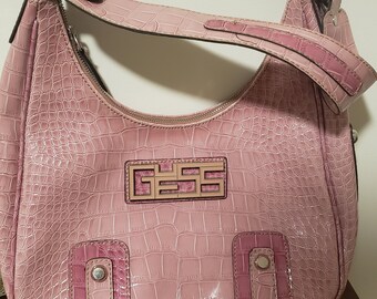 Guess pink handbag deals