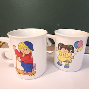ヴィンテージ 1984年 キャベッジ・パッチ・キッズ マグカップ：コレクターズアイテム 80年代 磁器