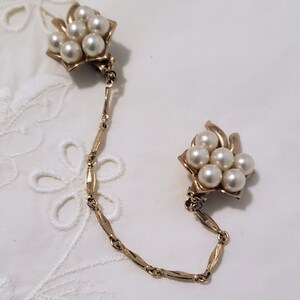 Lot De 2 Pinces Rétro Pour Pull En Strass Doré Et Argenté | Fermoirs Cape Vintage - Accessoire Mode Femme