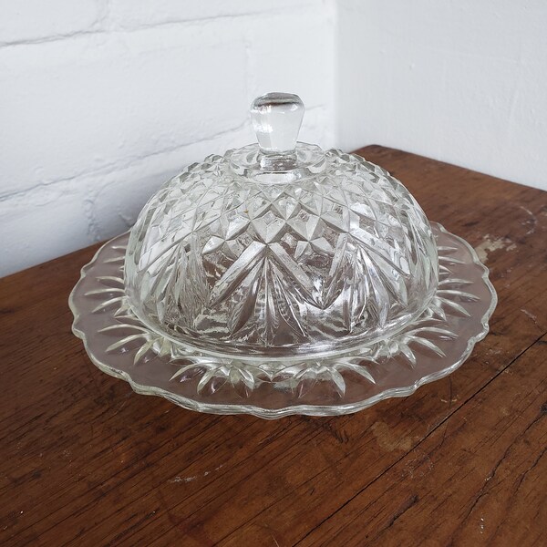Glass Butter Dish Etsy