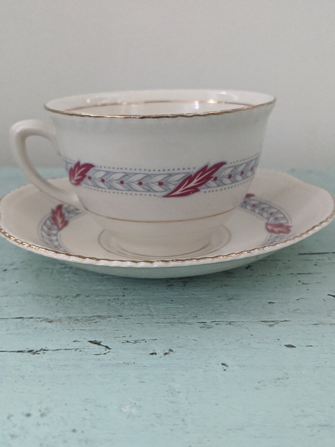 Zen Decor Wood's Ivory Ware Tea Cup and Saucer Wide Mouth Vintage Tea ...