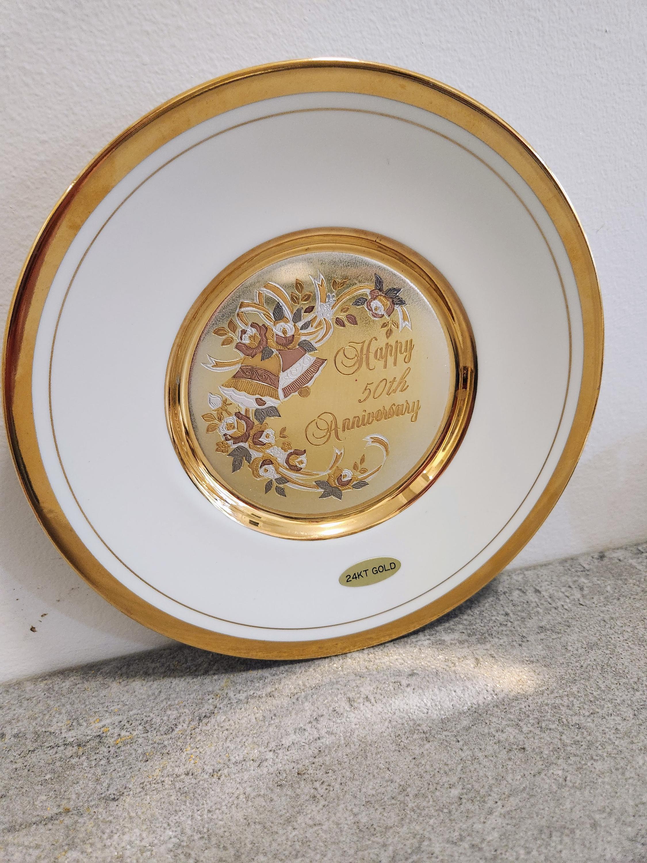 24KT Gold Chokin Plate 日本の皿 Chokin Art Plate: 24 Karat Gold 50th Anniversary Display - Etsy Canada