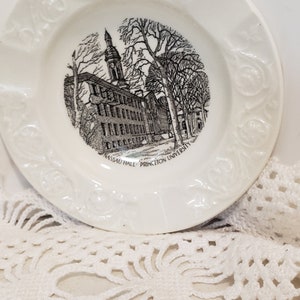 Vintage Wedgwood Ashtray: Nassau Hall, Princeton University Souvenir