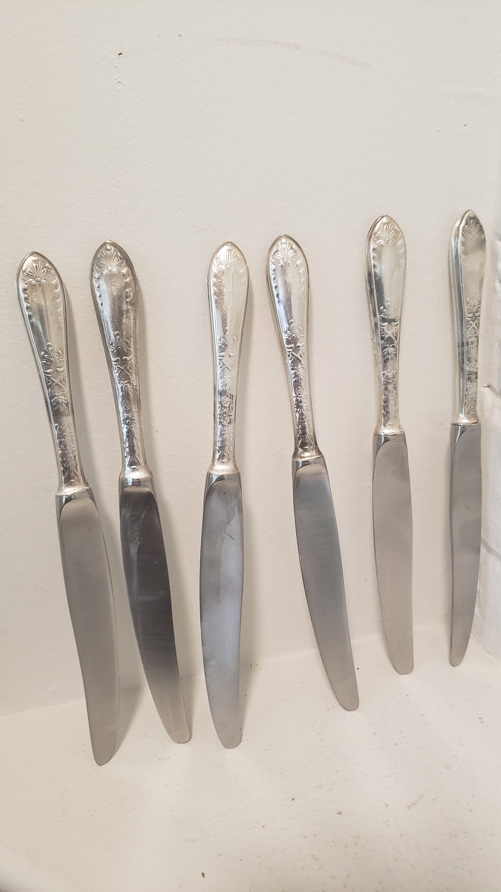 英国アンティーク Silver EPNS 6本set バターナイフ