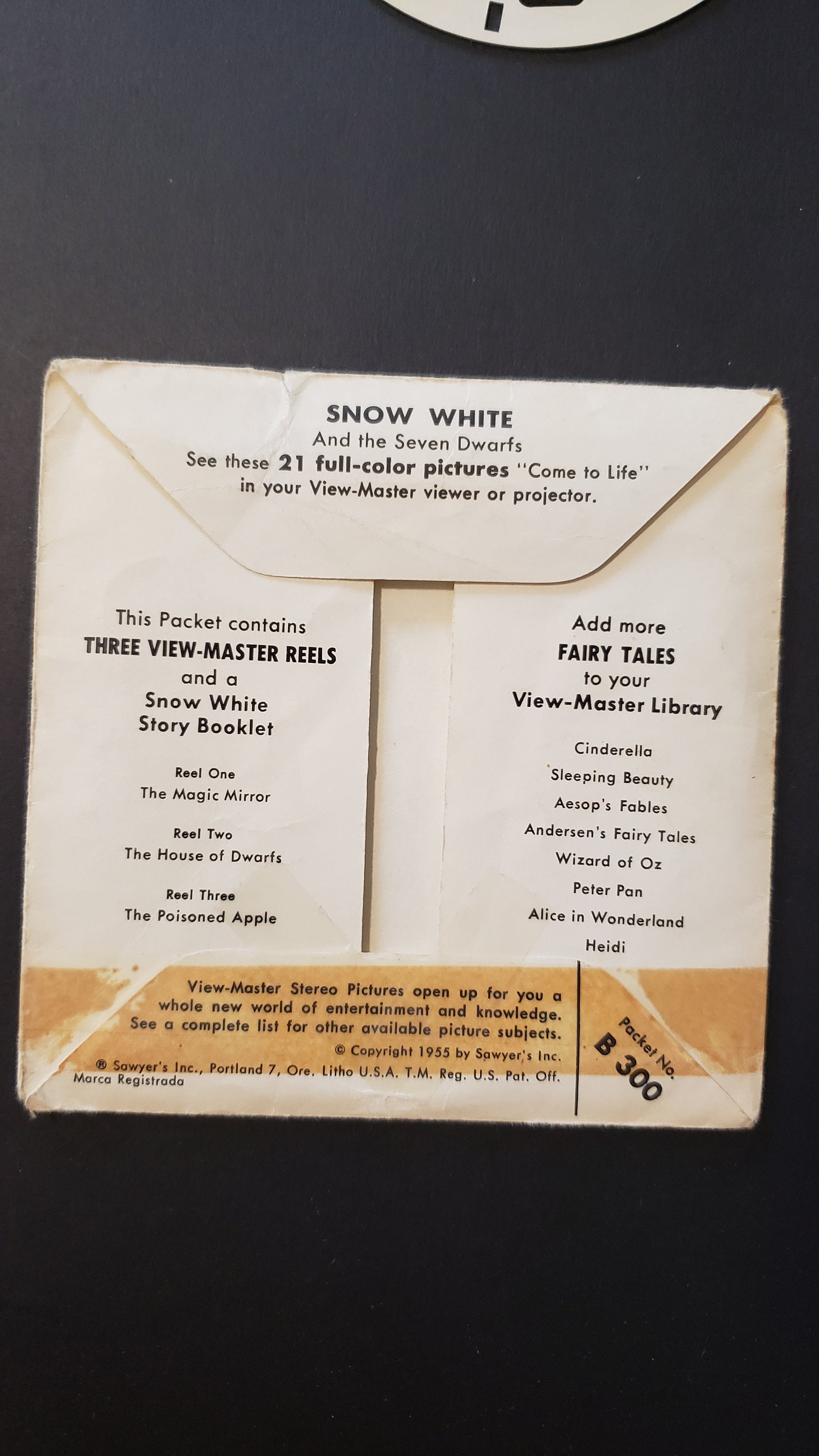 Vintage 1955 Snow White View-master Reel Set B-300 - Etsy