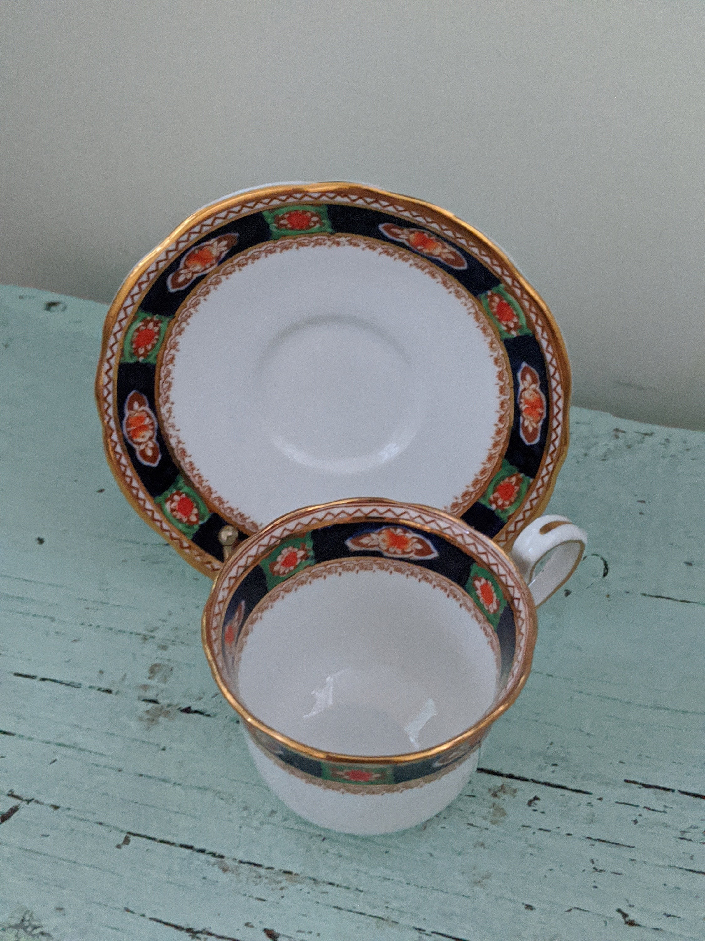 Vintage Royal Stafford Tea Cup with Saucer Imari 1930s Hand Etsy