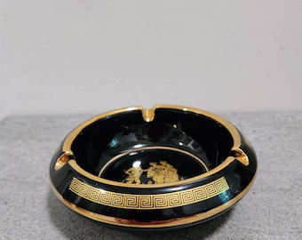Vintage Greek Ashtray: 24K Gold Handmade Collectible - Etsy