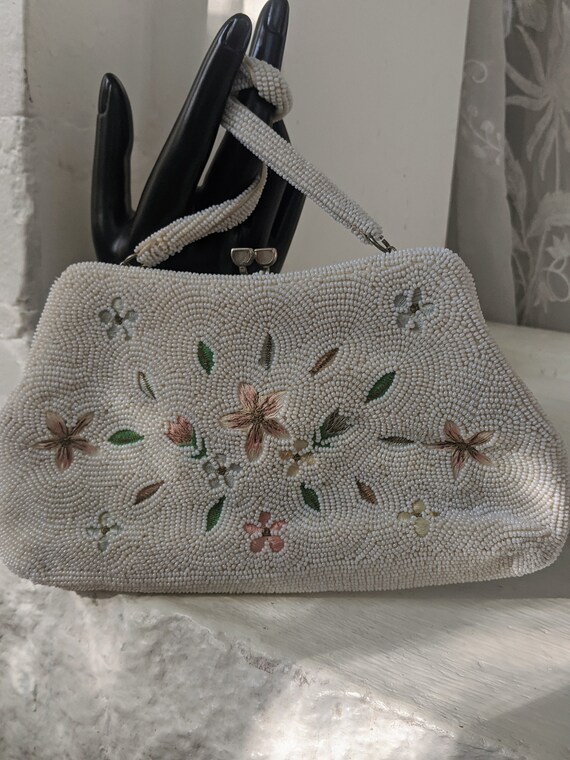 Vintage Beaded Evening Bag Vintage Beaded Purse wi