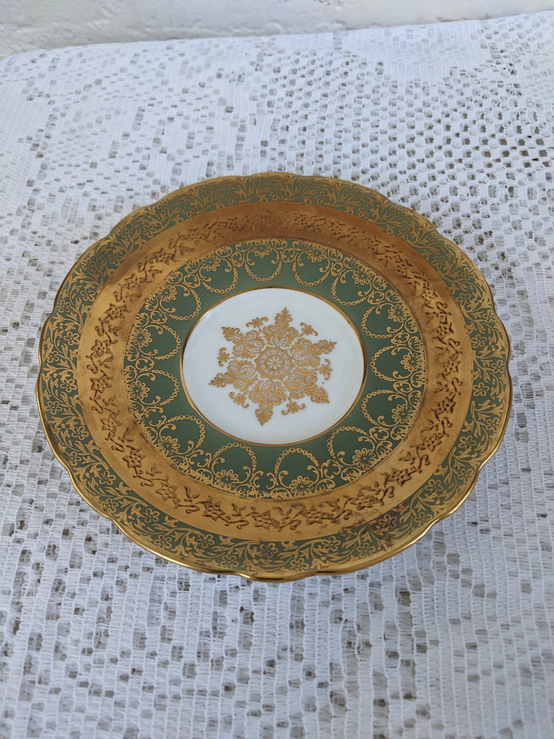 Royal Stafford Tea Set Bold Green Gold and Orange Decorative Etsy Canada