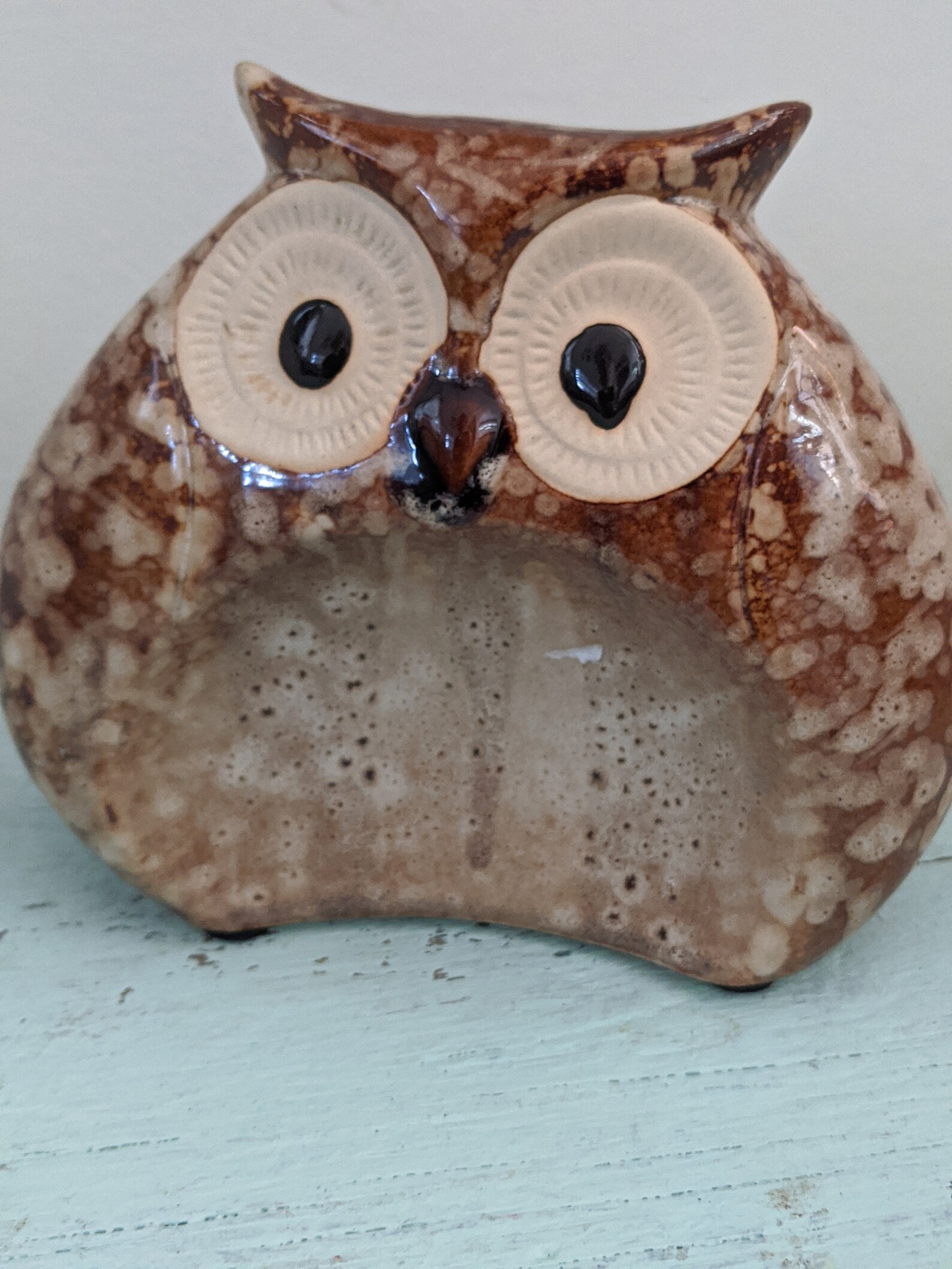 Vintage Ceramic Owl Figurine Ceramic Owl Ceramic Hand Painted Etsy