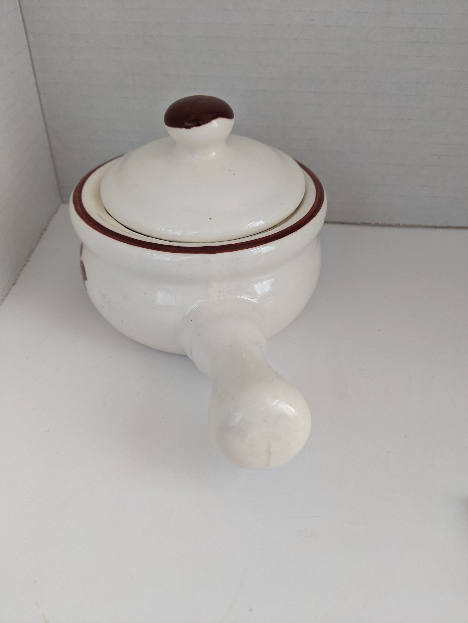 Single Serving French Onion Soup Bowl with Handle Hand Painted Etsy