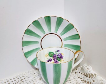 Jason Bone China Tea Cup Festive Tea Cup Green Vertical