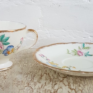 Foley Vintage Cup and Saucer Tea Cup Tea Sets Vintage Floral Bone China Cup with Saucer Vintage Gift Items