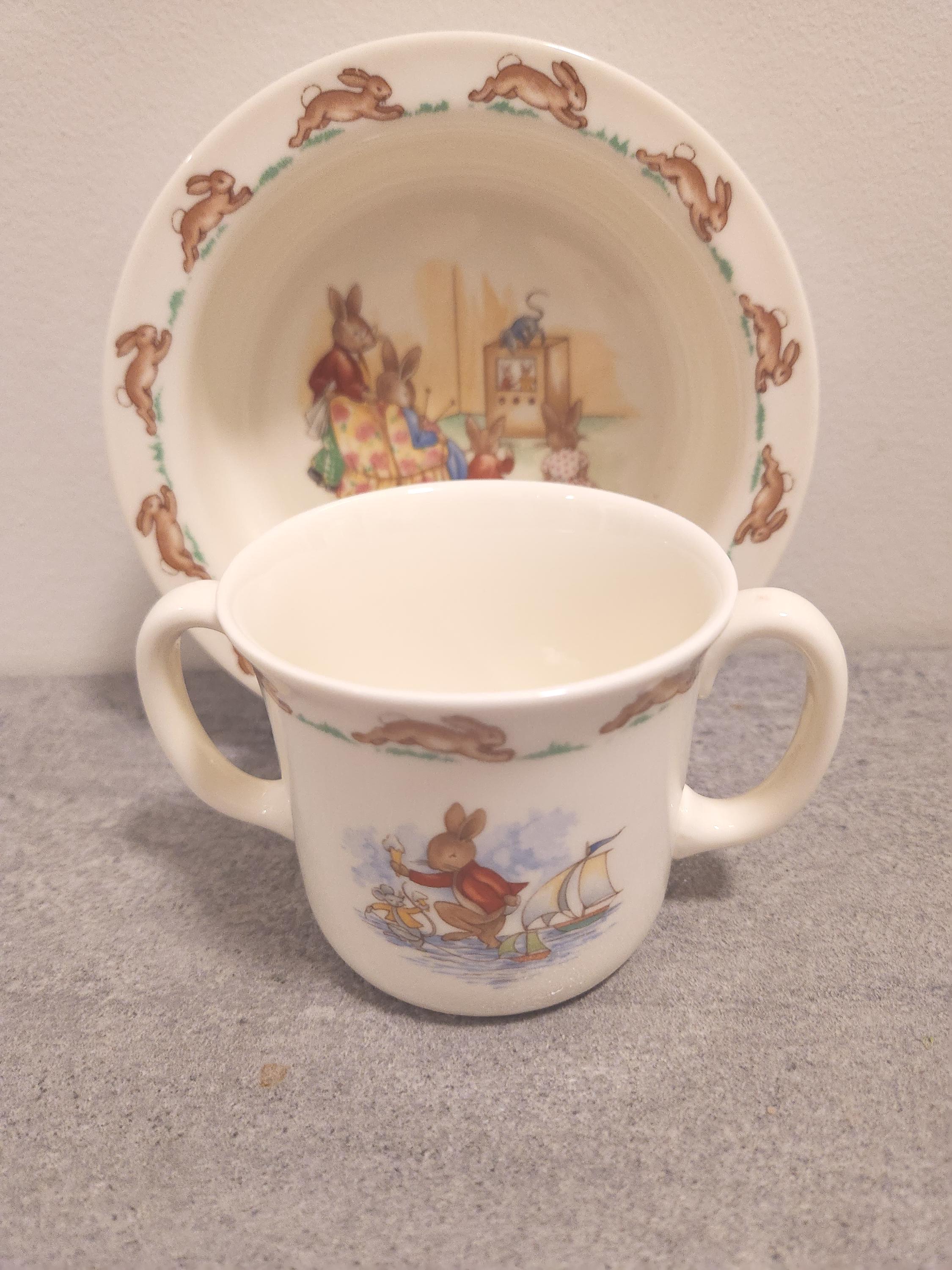 Sale! 美品 vintage ロイヤルドルトン Bunnykins Vintage Royal Doulton Bunnykins Bowl and Mug Set – Nursery China