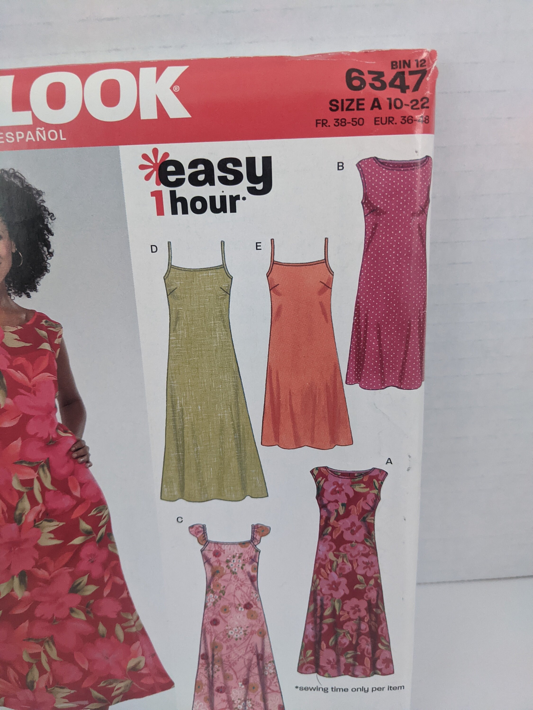 New Look Easy One Hour Dress Pattern 6347 UNCUT Etsy