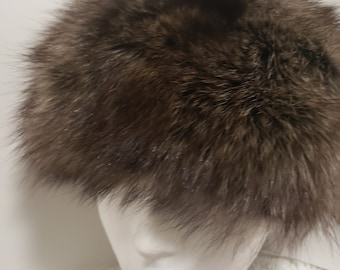アライグマ　帽子　毛皮　リアルファー　手作り 楽天市場】毛皮帽子 アライグマ ファー帽子 しっぽ付き