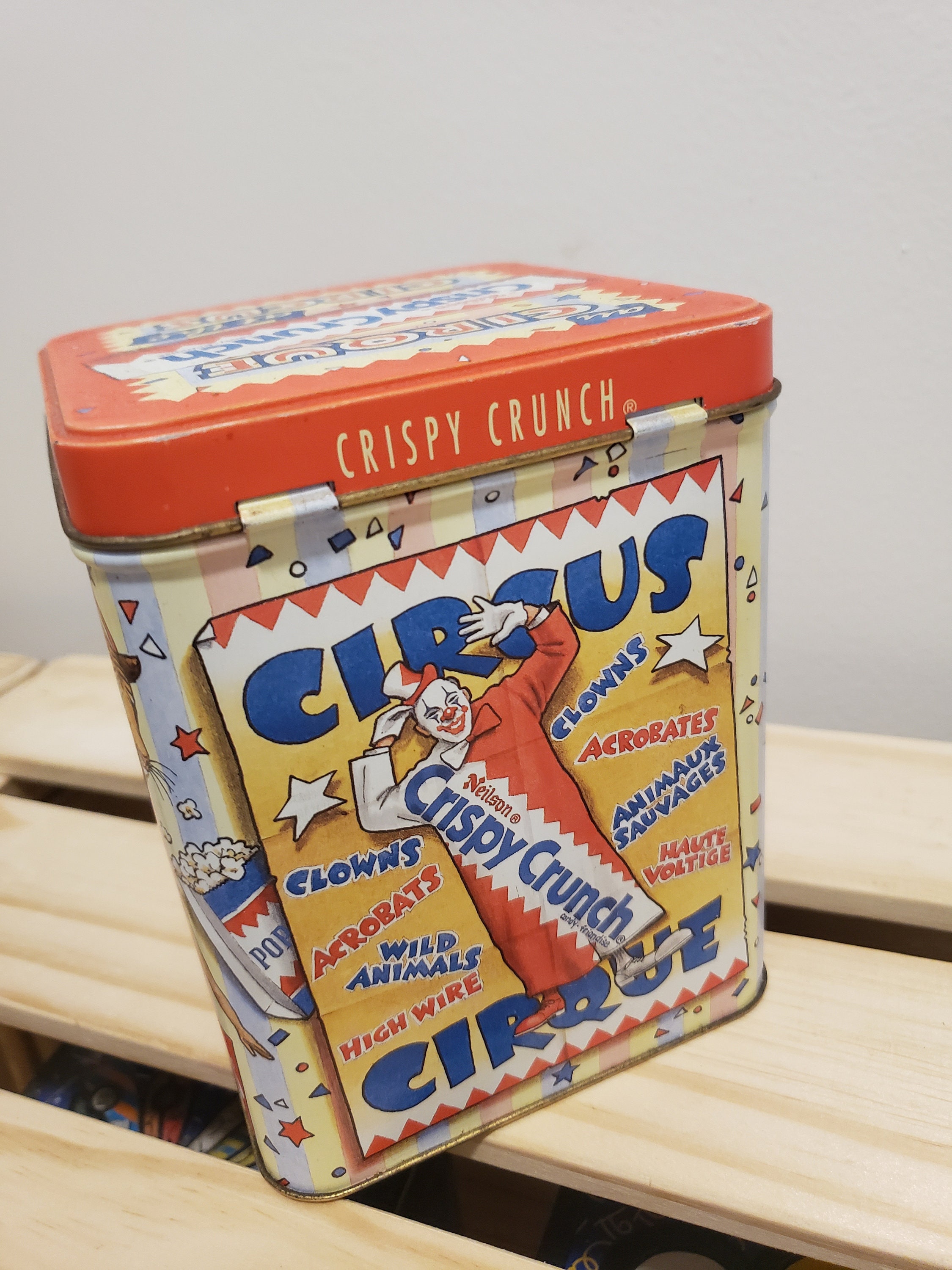Vintage Crispy Crunch Chocolate Bar Tin: 1980s Kitchen Storage - Etsy