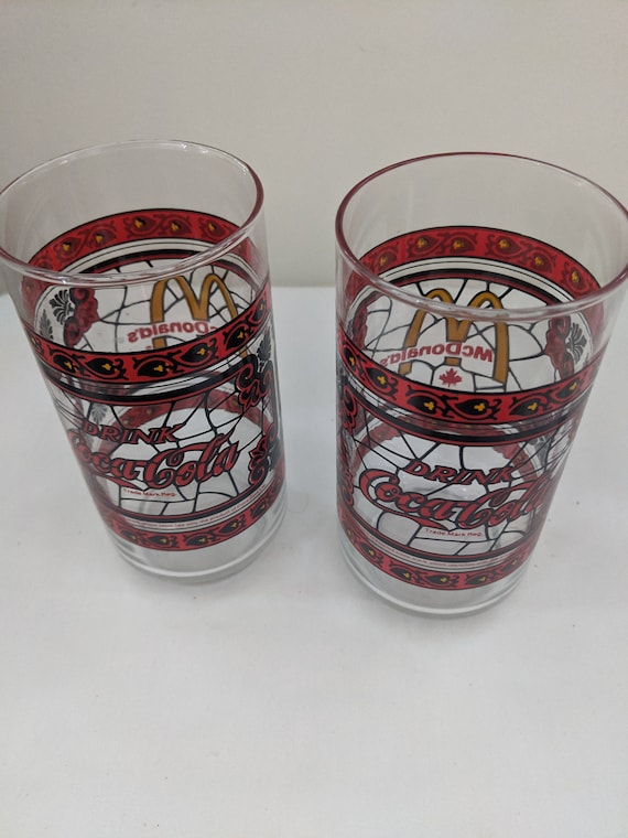 Vintage 1970s Coca Cola Mcdonalds Glass Tumblers - Etsy