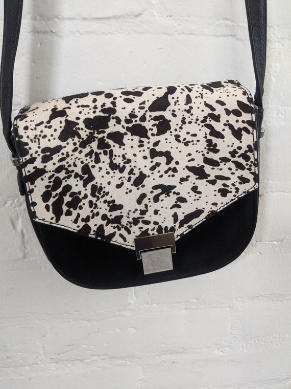 Vintage Steve Madden Shoulder Bag Black and White Cow Pattern Vintage Purse Steve Madden Original Vintage Bag Black and White Shoulder Purse Etsy