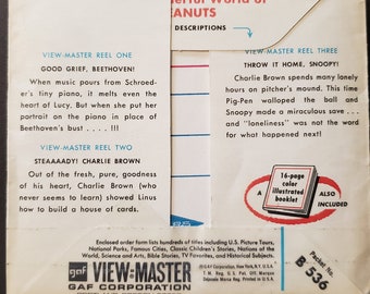 Used Vintage View Master Gift Pak It's Fun, Charlie Brown
