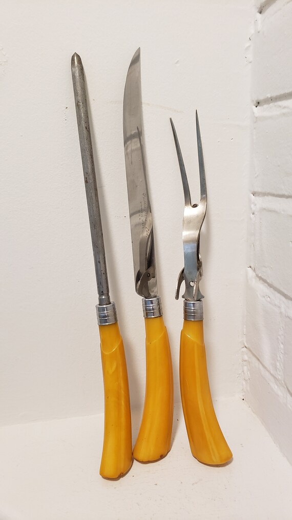 Bakelite carving set sale