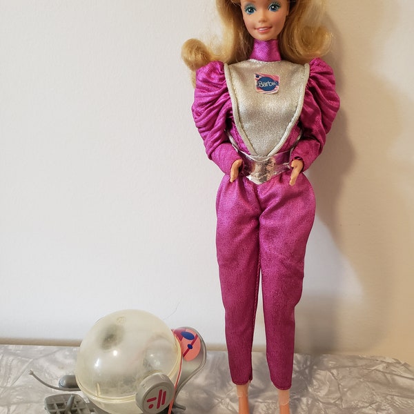 1985 Astronaut Barbie Vintage Barbie in Purple Astronaut Suit with Helmet Barbie from the 80s Collectable Barbies Dolls for Adults Barbies