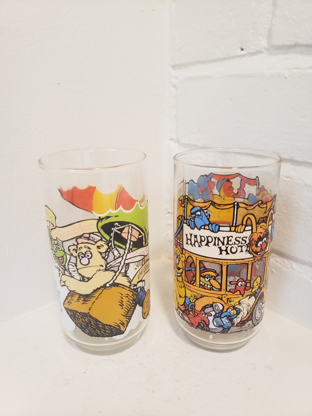 80s Mcdonalds Glasses Two Vintage Drinking Glasses the Great Etsy
