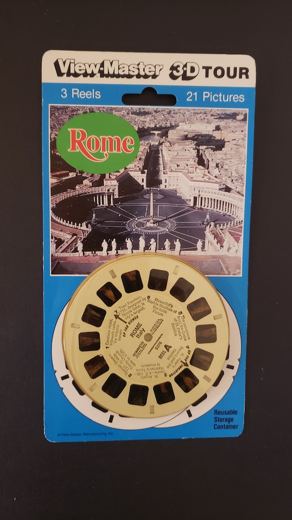 Unopened Vintage View Master Reel Set ROME 3D Tour 3 Reels 21 Pictures 5376  80s View Master Unopened Collectable View Master Reels of Rome 