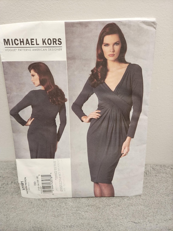 Michael Kors Vogue Designer Dress Pattern: V-neck Fitted Dress, Size 12-18  (UNCUT V1191) - Etsy Australia