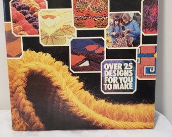 Vintage Rug Making Book: 25+ Creative Designs, Hardcover 1976