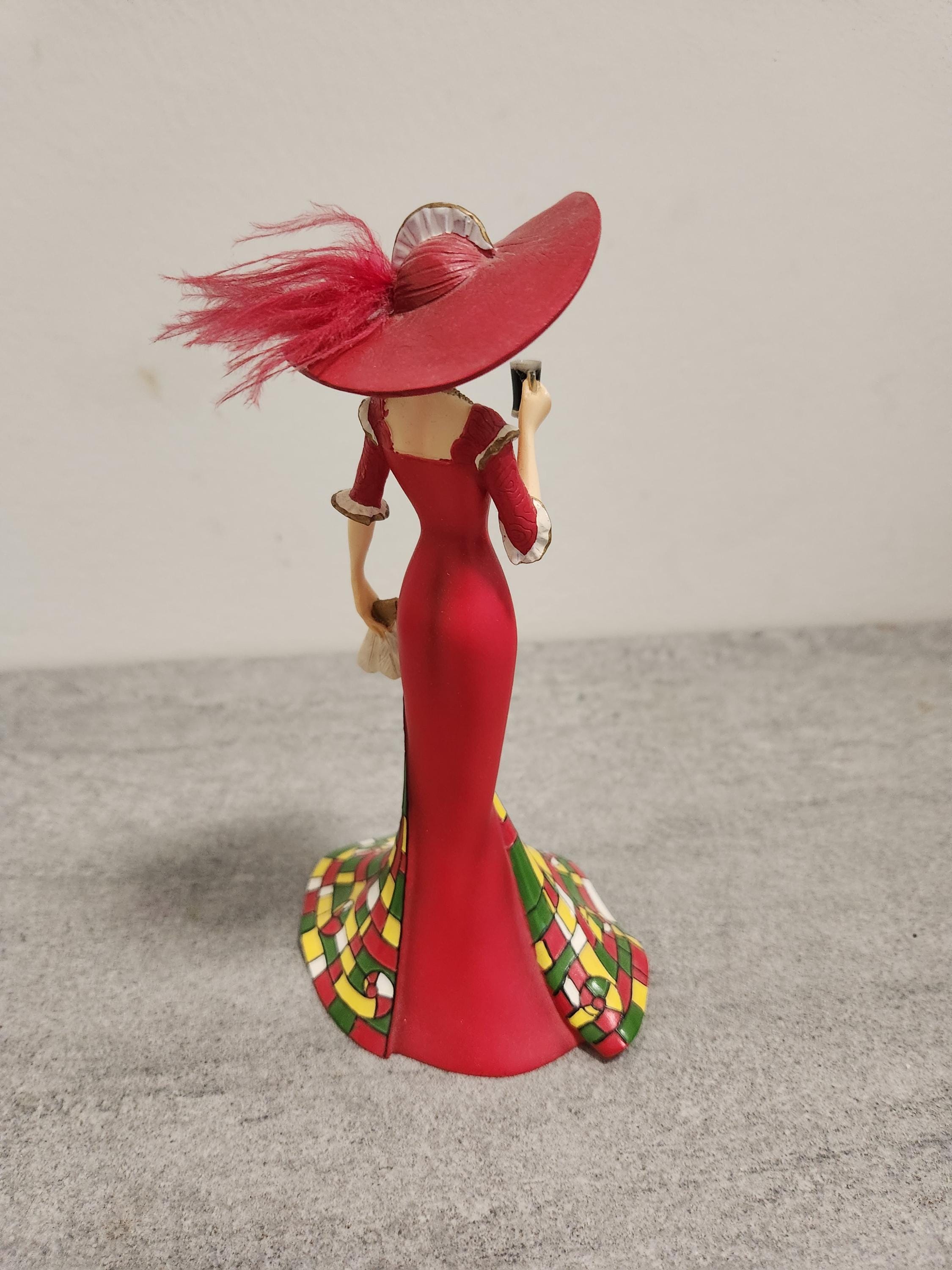Coca Cola Lady Figurine: Resin Red Dress, Hamilton Collection - Etsy