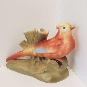 Cockatiel Vase Vintage Signed Ceramics Kitchen Bird Planter Indoor Garden Decor Patio Planter Decor Bird Decor Office Decor Bird for Dad