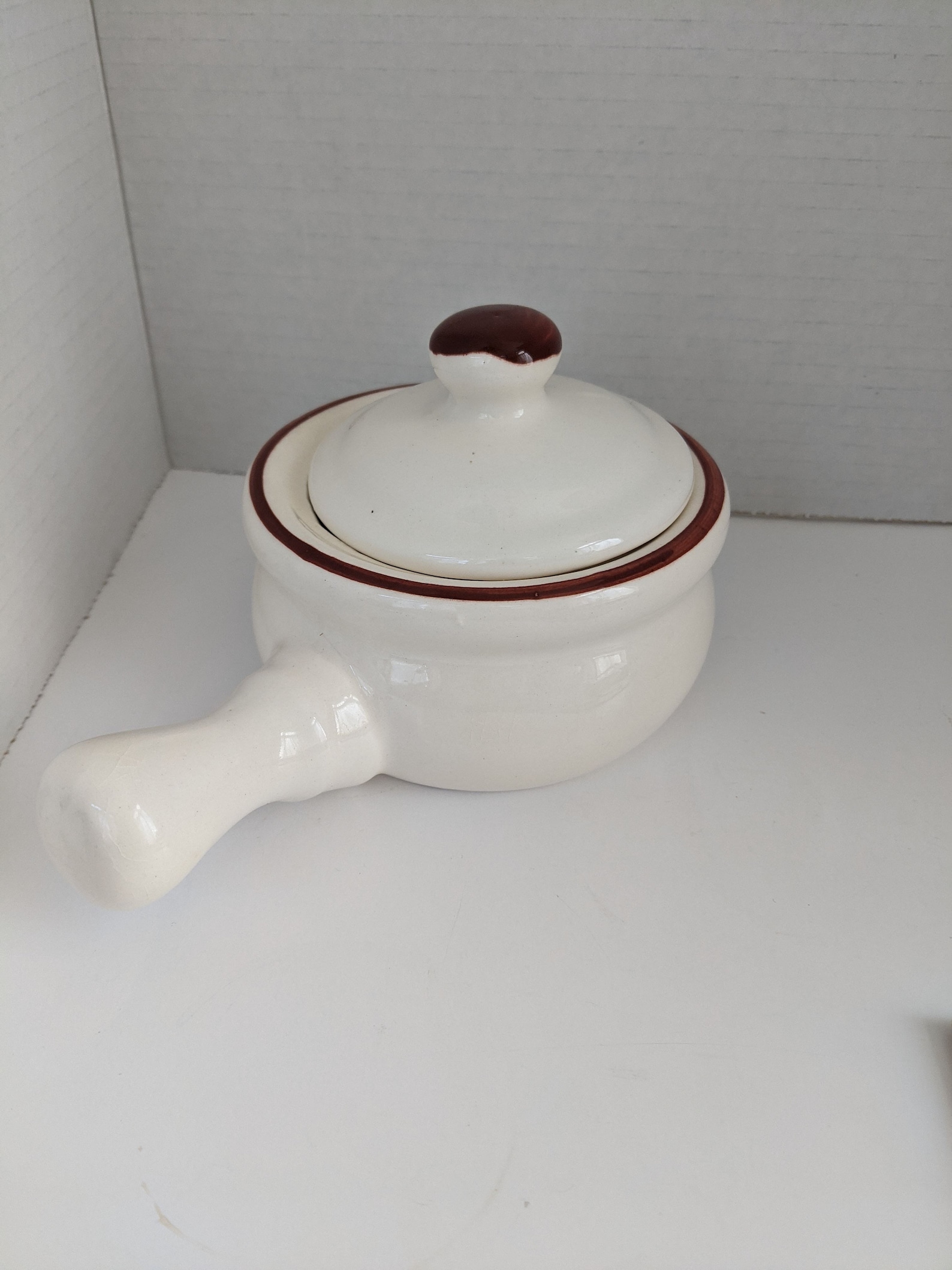 Single Serving French Onion Soup Bowl With Handle Hand Painted Etsy