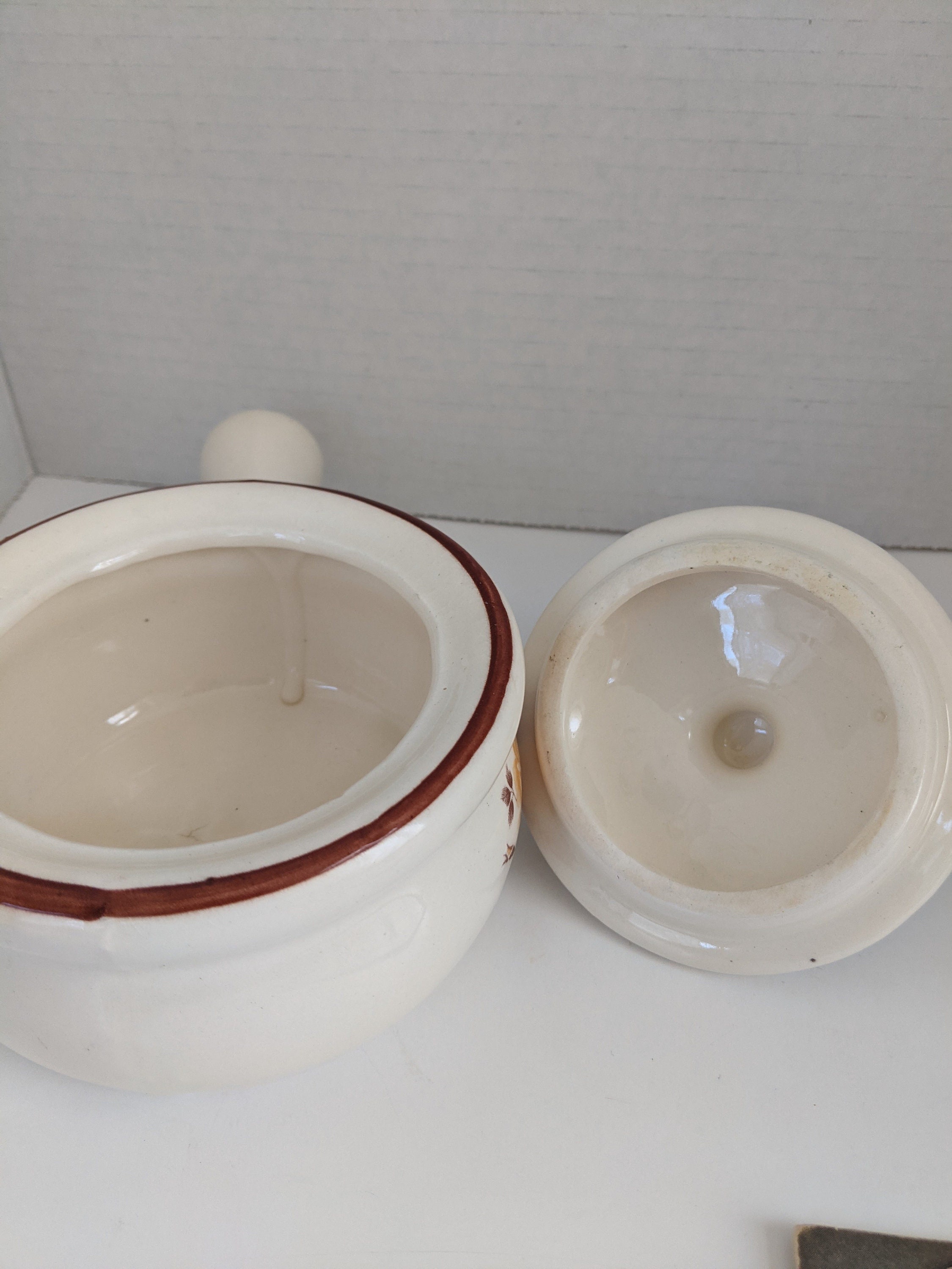 Single Serving French Onion Soup Bowl with Handle Hand Painted Etsy