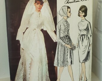 Vogue Paris Original Christian Dior Wedding Dress Sewing Pattern