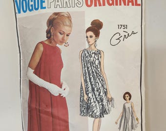 Patron Vogue 2083 B5 - Combinaison, robe et ceinture-écharpe 1980