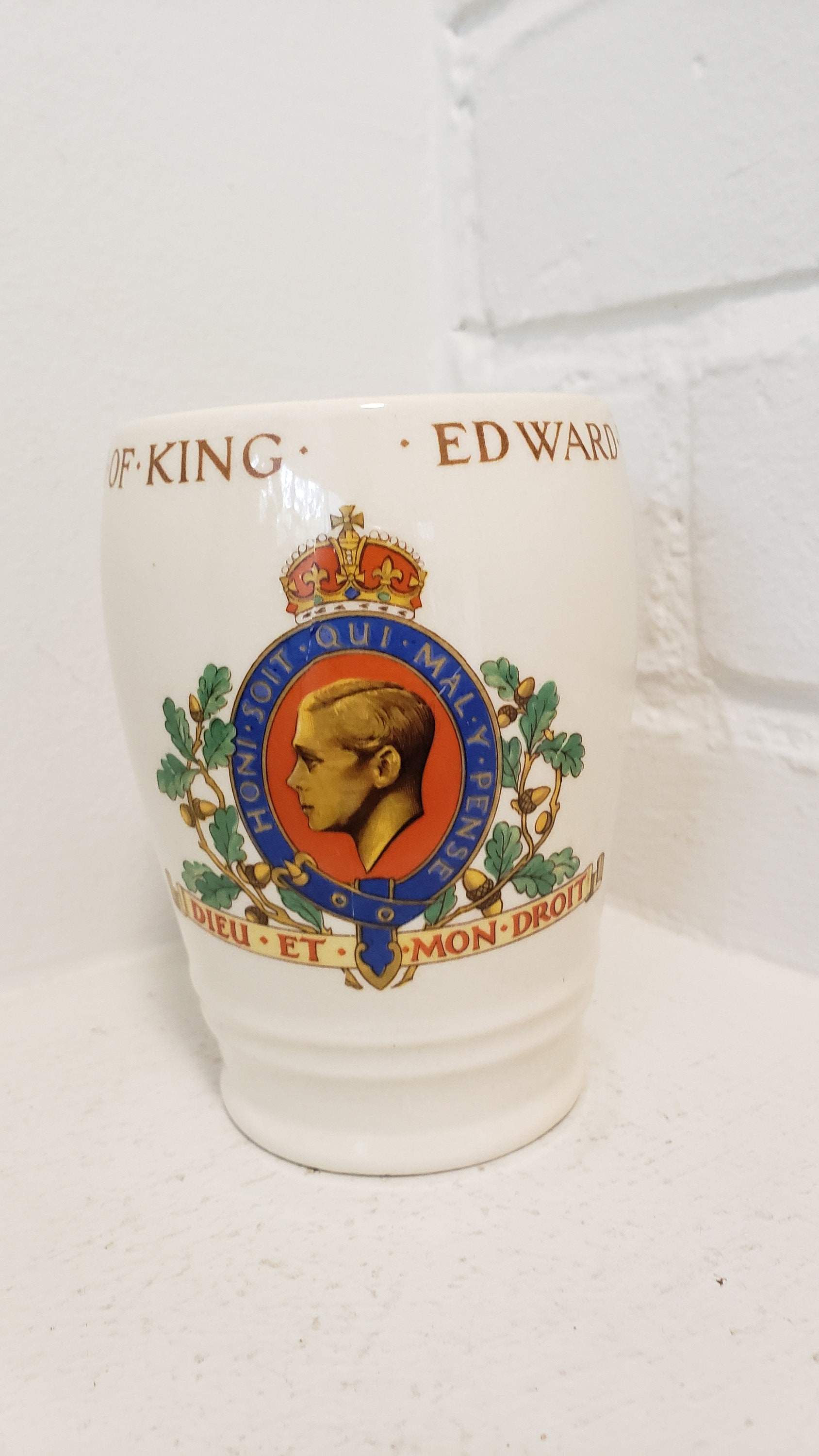 ヴィンテージ キング・エドワード戴冠式マグカップ：1937年 王室記念品