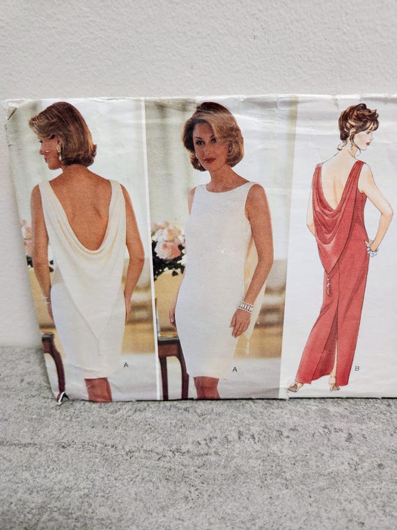 Butterick 3904 Sewing Pattern: Open Back Evening Dress, Size 6-12 (UNCUT) - Etsy Butterick 3904 Sewing Pattern: Open Back Evening Dress, Size 6-12 (UNCUT) - Etsy