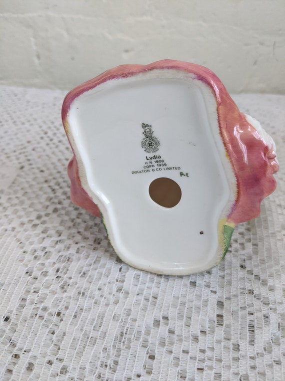 Royal Doulton Lydia Figurine: HN 1908, Red Dress, Vintage