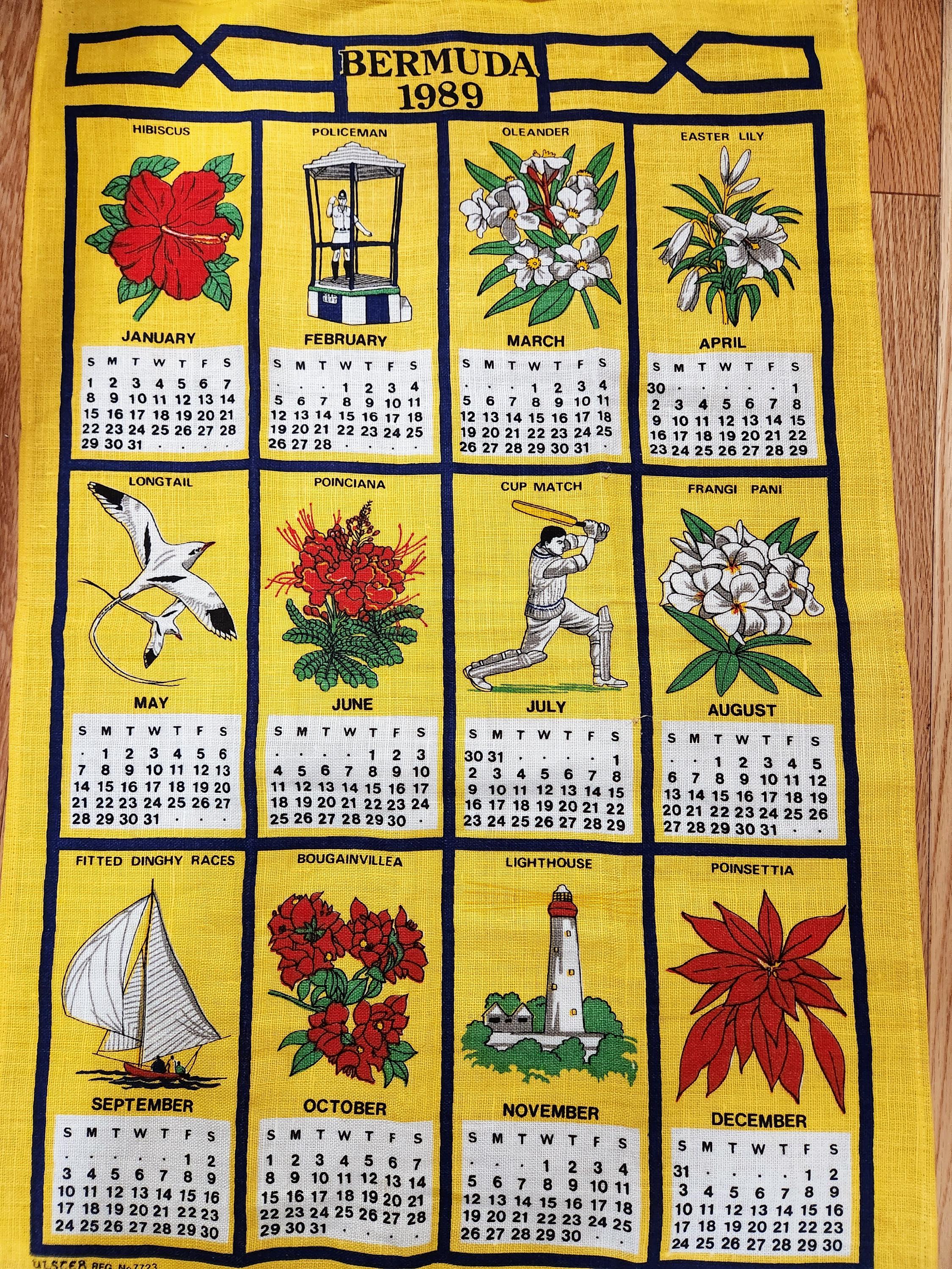 Vintage Calendar 1989 - Etsy